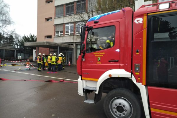 Feuerwehr Würselen am Gymnasium WÜrselen